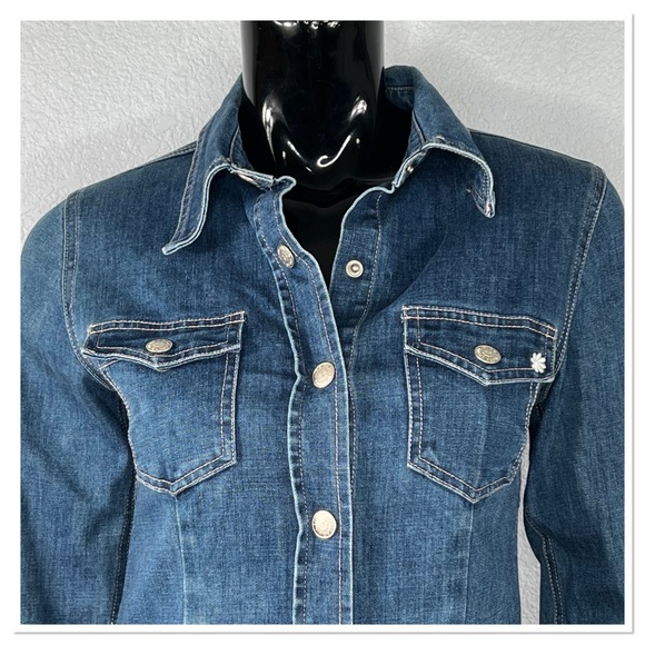Alexa Chung for AG The Pixie Denim Mini Dress Sz S Cotton Blend - Picture 2 of 7